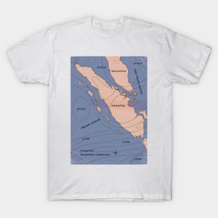 Sumatra weather forecast map T-Shirt